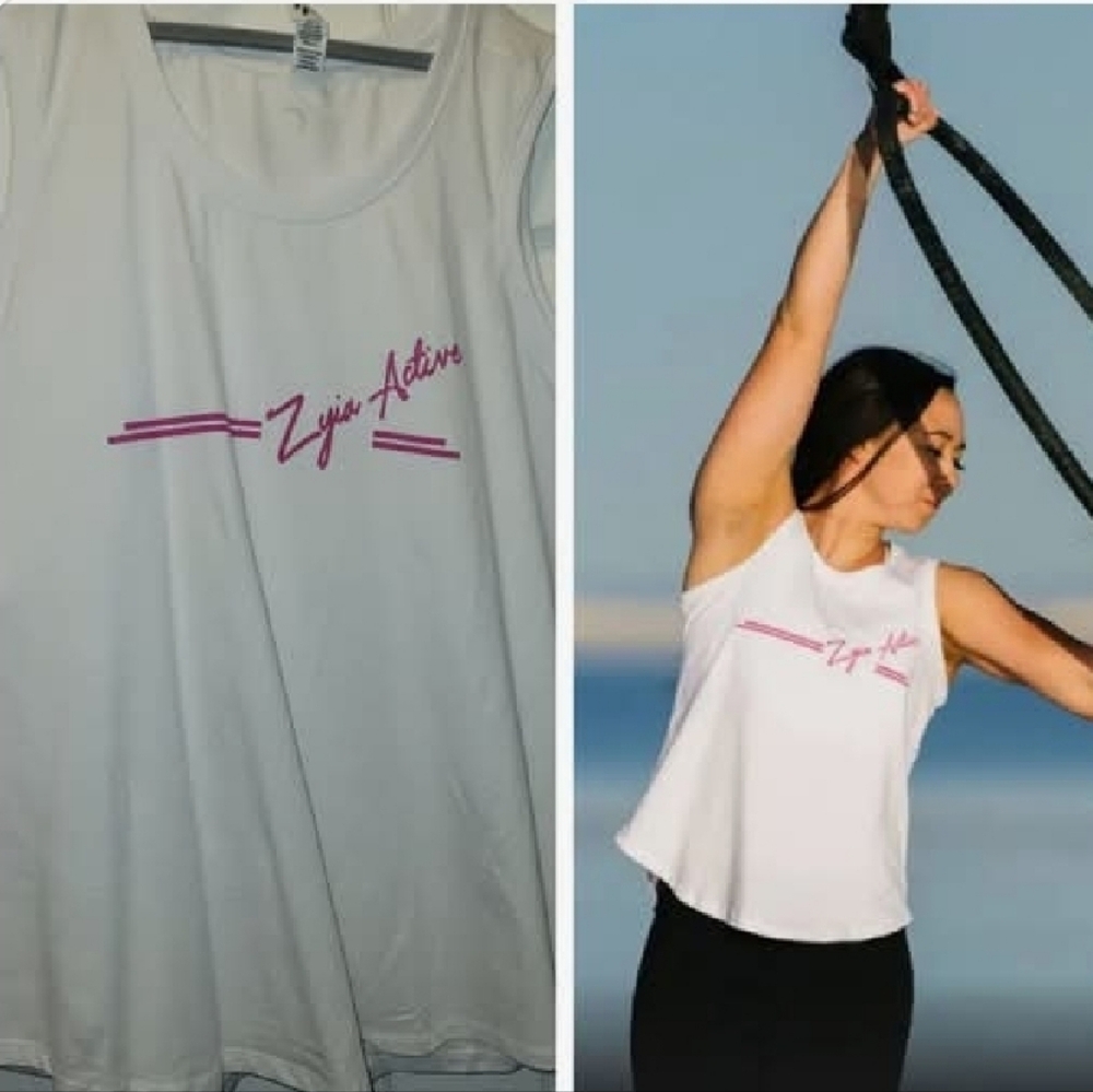 ZYIA WHITE SOUTH BEACH TANK